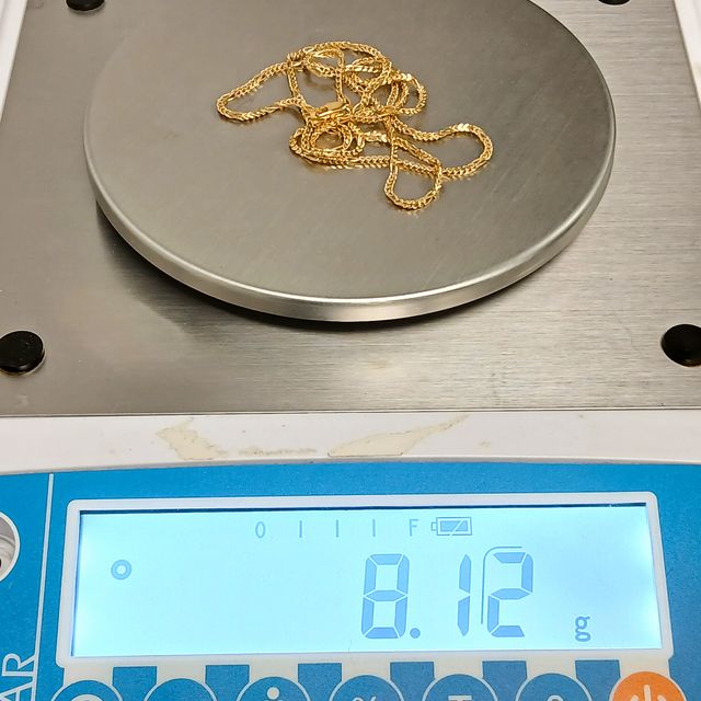 Cadena Oro Eslabón Espiga 5x1