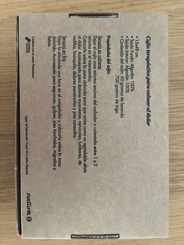 ¡BLACK FRIDAY! Natura Cojin terapeutico calmante