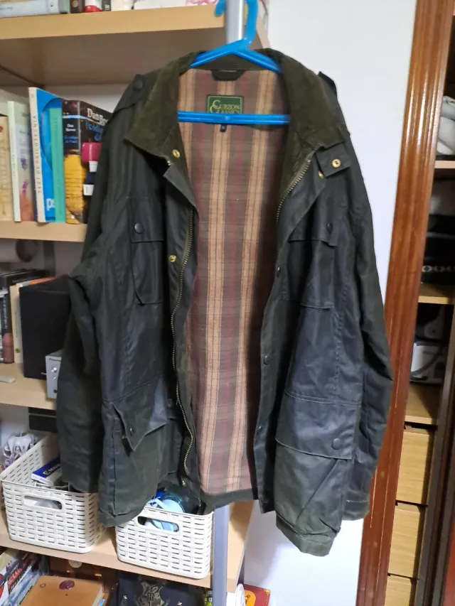 Parka encerada Curzon Classic verde caballero