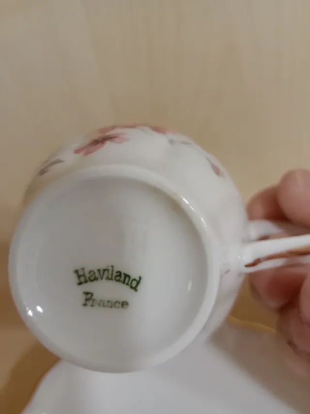 Taza de porcelana con platillo
