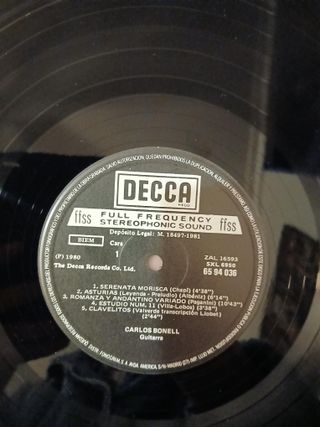 Carlos Bonell Guitarra Clásica Decca