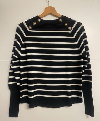Jersey rayas blanco y negro talla M