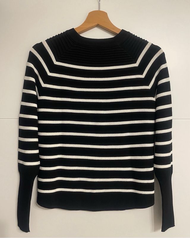 Jersey rayas blanco y negro talla M