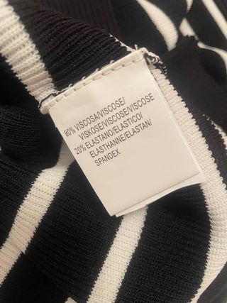 Jersey rayas blanco y negro talla M