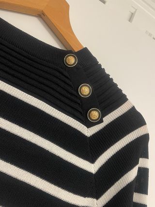 Jersey rayas blanco y negro talla M