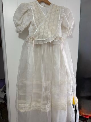 Vestido de Comunión Blanco/Beige