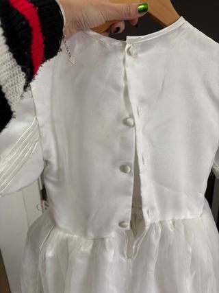 Vestido de Comunión Blanco/Beige