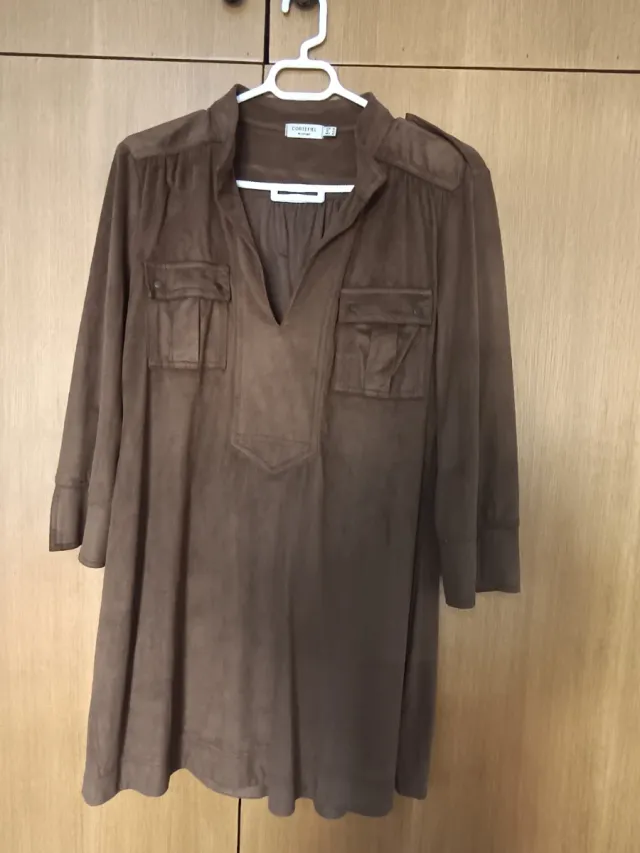 Vestido Marrón Ante Talla XL