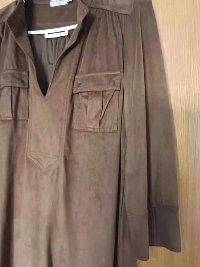 Vestido Marrón Ante Talla XL