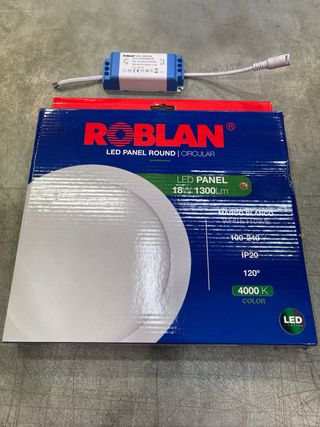 Caja 20 uds Plafón LED Circular Roblan 18W 4000K