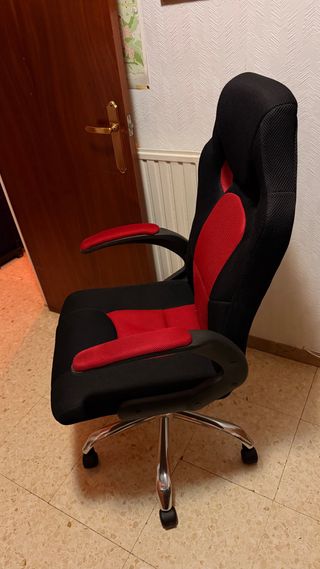 Sillón de oficina/ordenador negro y rojo
