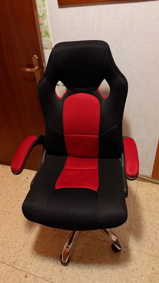 Sillón de oficina/ordenador negro y rojo