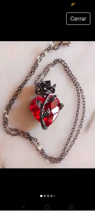 Colgante Corazón con Rosa