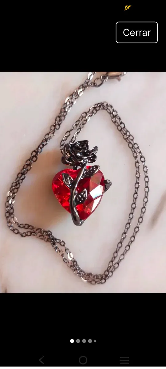 Colgante Corazón con Rosa