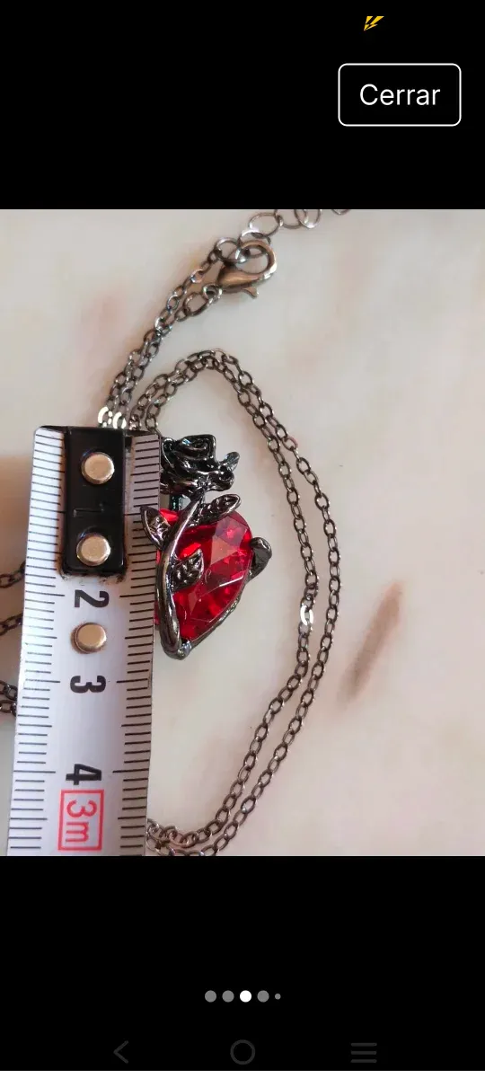 Colgante Corazón con Rosa