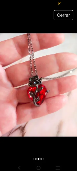 Colgante Corazón con Rosa