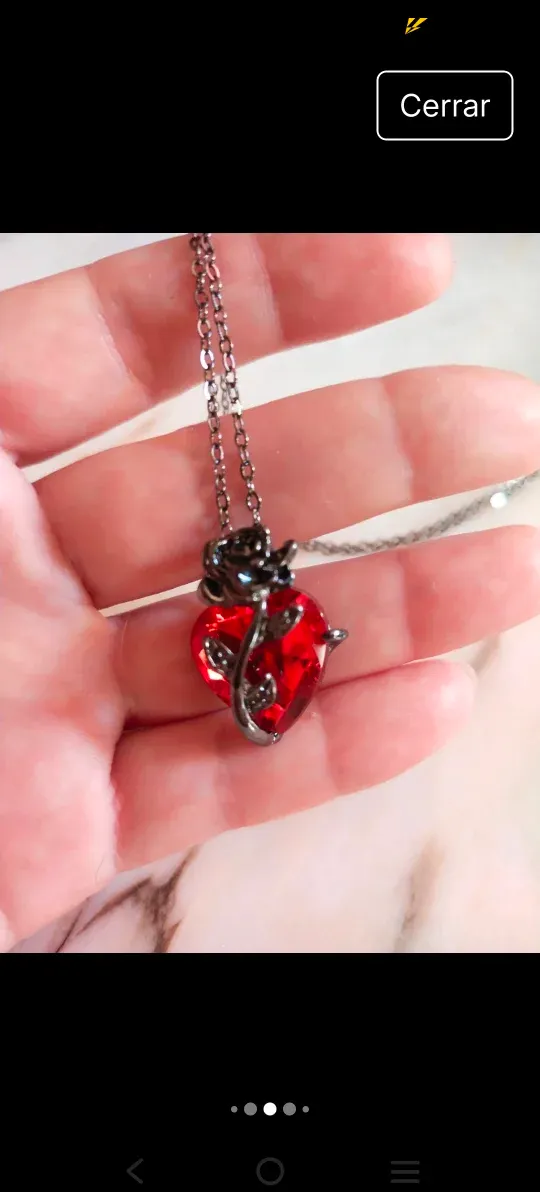 Colgante Corazón con Rosa