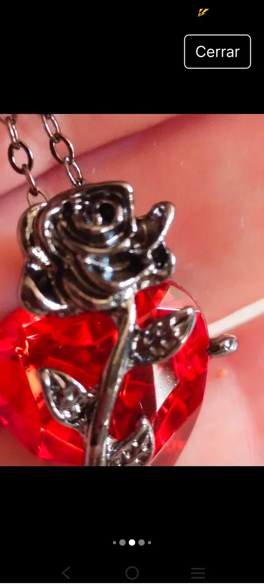 Colgante Corazón con Rosa