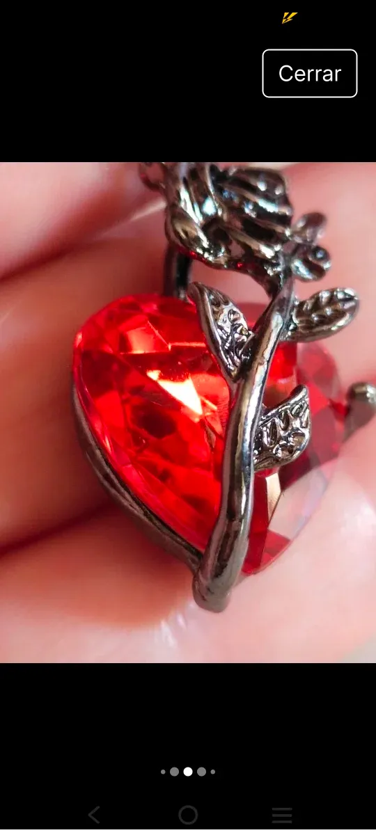 Colgante Corazón con Rosa