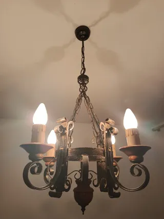 Aplique de pared madera y metal