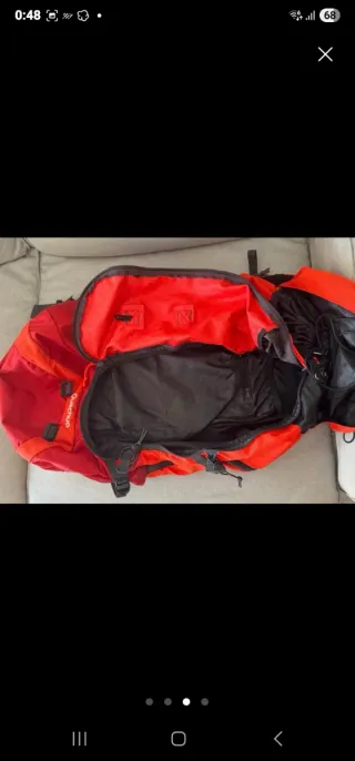 Mochila 60L Naranja/Roja