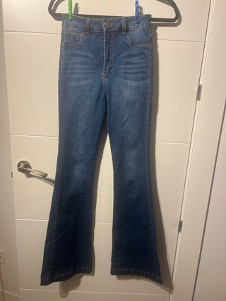 Pantalón campana vaquero mujer Talla XS