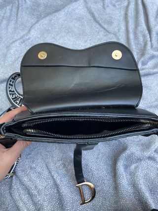 Borsa Christian Dior Saddle Nera e Grigia