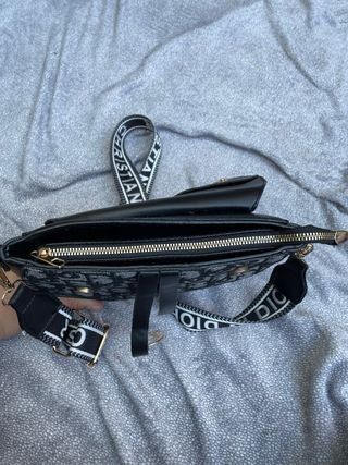 Borsa Christian Dior Saddle Nera e Grigia