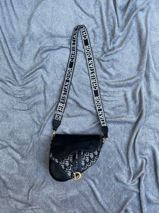 Borsa Christian Dior Saddle Nera e Grigia