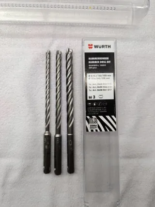3 Brocas Wurth Hammerbohrer SDS-plus
