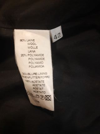 Abrigo Mujer de Lana Marca WEINBERG Negro/Gris