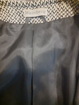 Abrigo Mujer de Lana Marca WEINBERG Negro/Gris