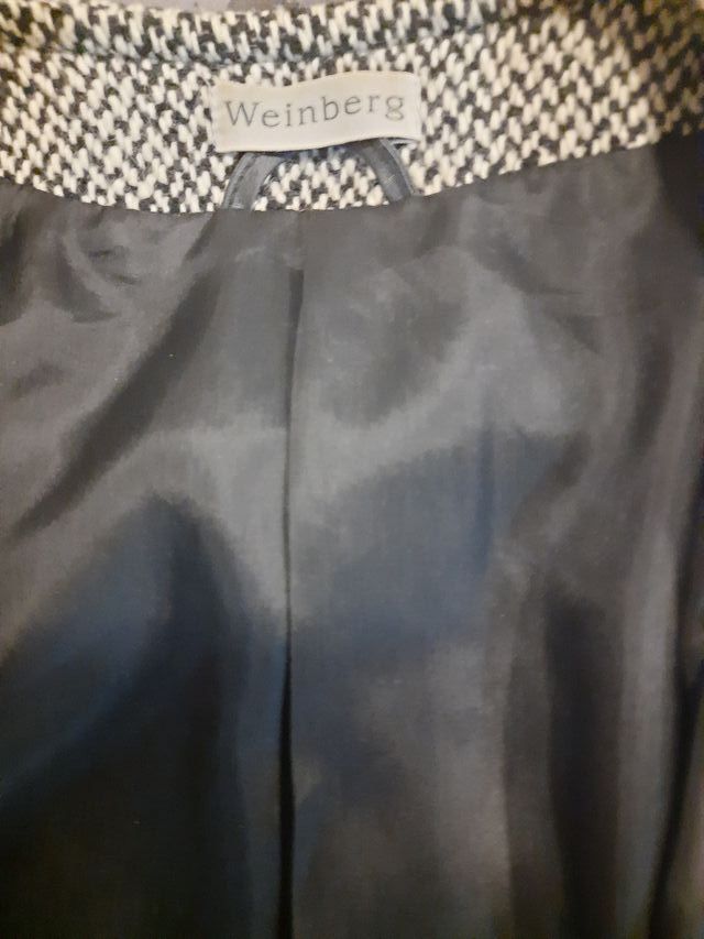 Abrigo Mujer de Lana Marca WEINBERG Negro/Gris