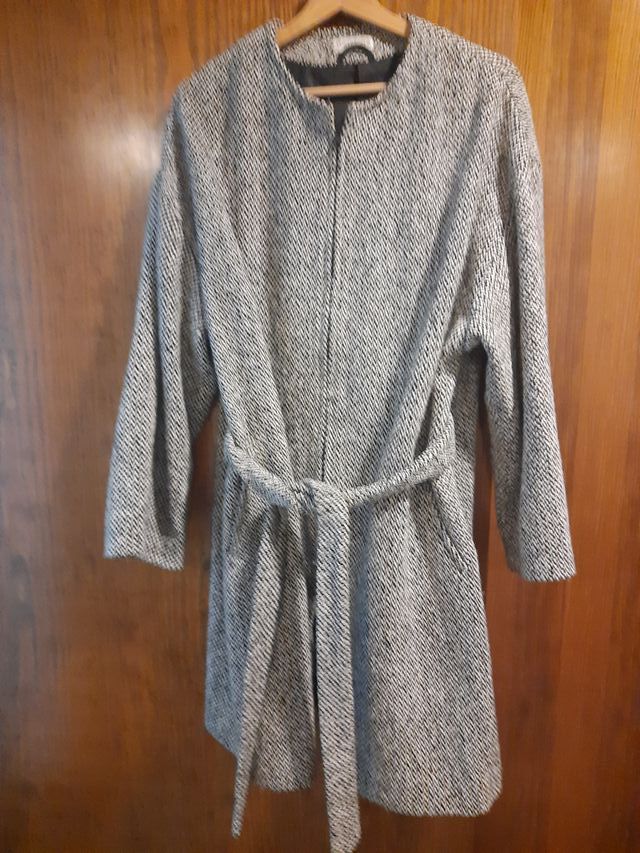 Abrigo Mujer de Lana Marca WEINBERG Negro/Gris