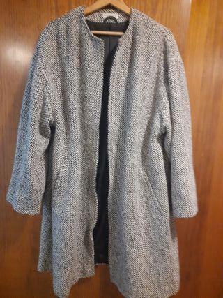 Abrigo Mujer de Lana Marca WEINBERG Negro/Gris