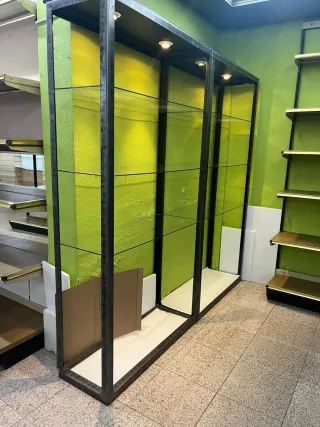 2 Estanterías Hierro y Cristal