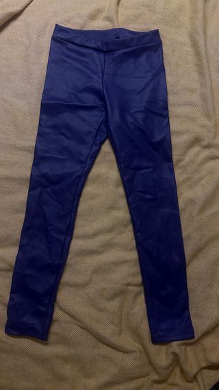 Pantalón efecto piel Calzedonia morado 11/12 años