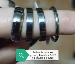 Anillos lisos acero inoxidable varios grosores