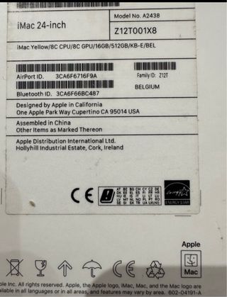 iMac 24 Oro ordenador Apple