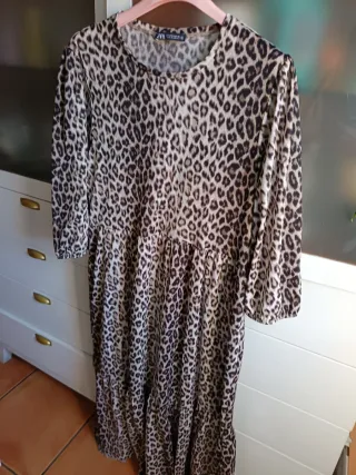 Vestido Zara Animal Print Talla M