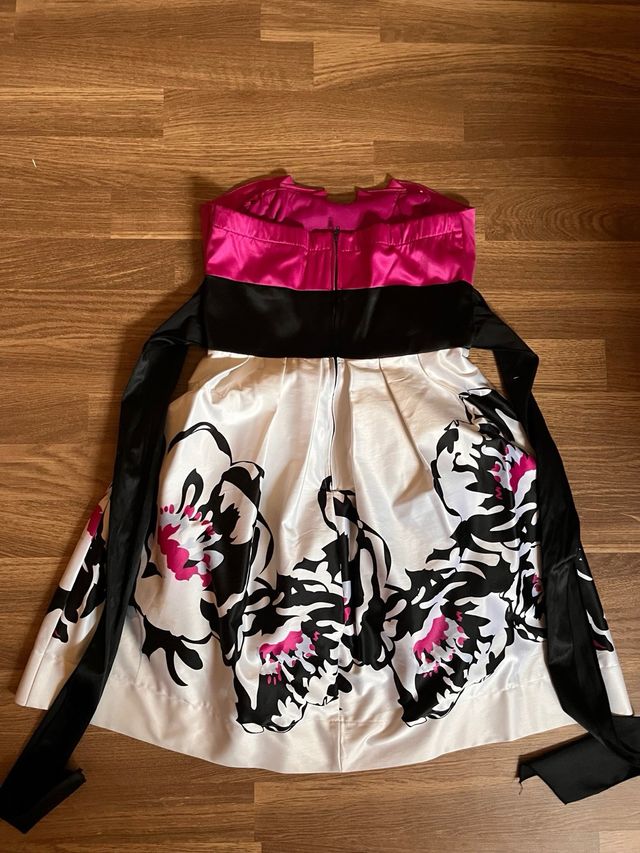 Vestido de evento Mujer Rosa y blanco