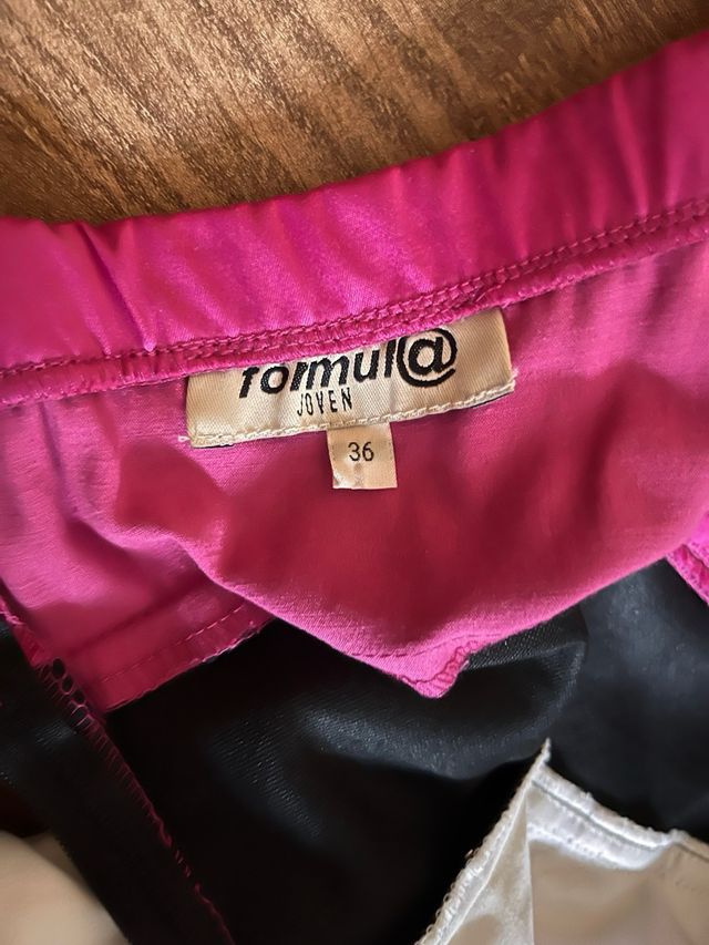 Vestido de evento Mujer Rosa y blanco