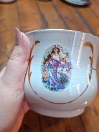 2 Tazas Grandes Porcelana Decoradas