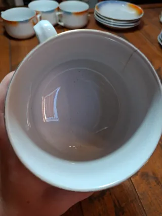 2 Tazas Grandes Porcelana Decoradas