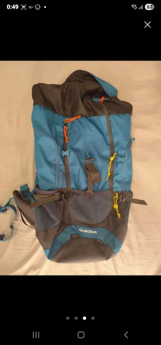 Mochila Quechua 60L Azul/Gris