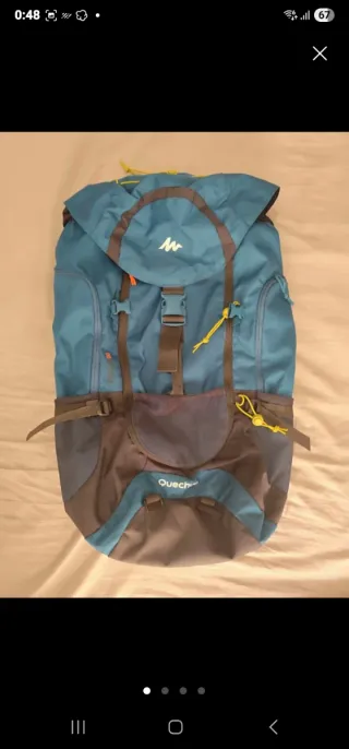 Mochila Quechua 60L Azul/Gris