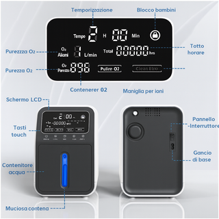 Concentratore Ossigeno Portatile Creliver