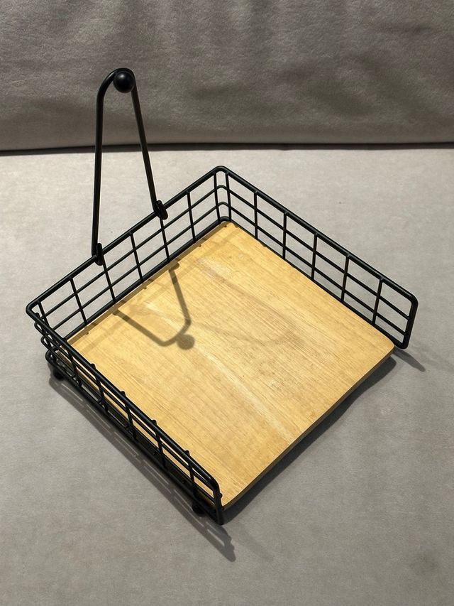 Servilletero moderno madera y metal