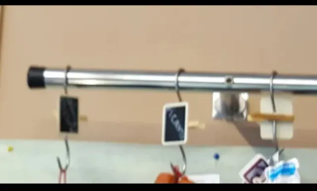 2 Barras cromadas acero para colgar embutidos