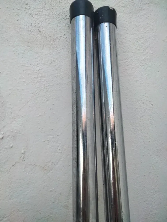 2 Barras cromadas acero para colgar embutidos